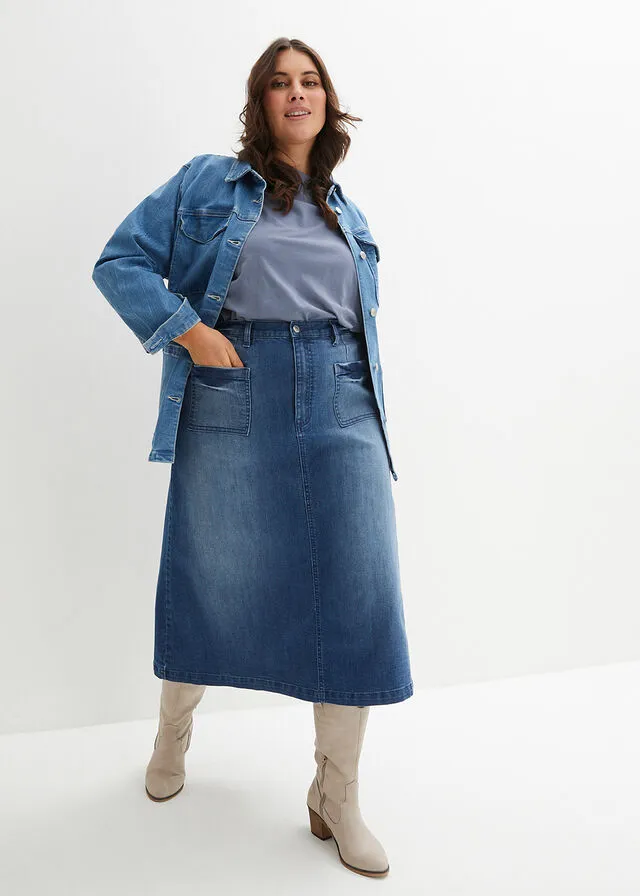 Falda vaquera Denim desgastado