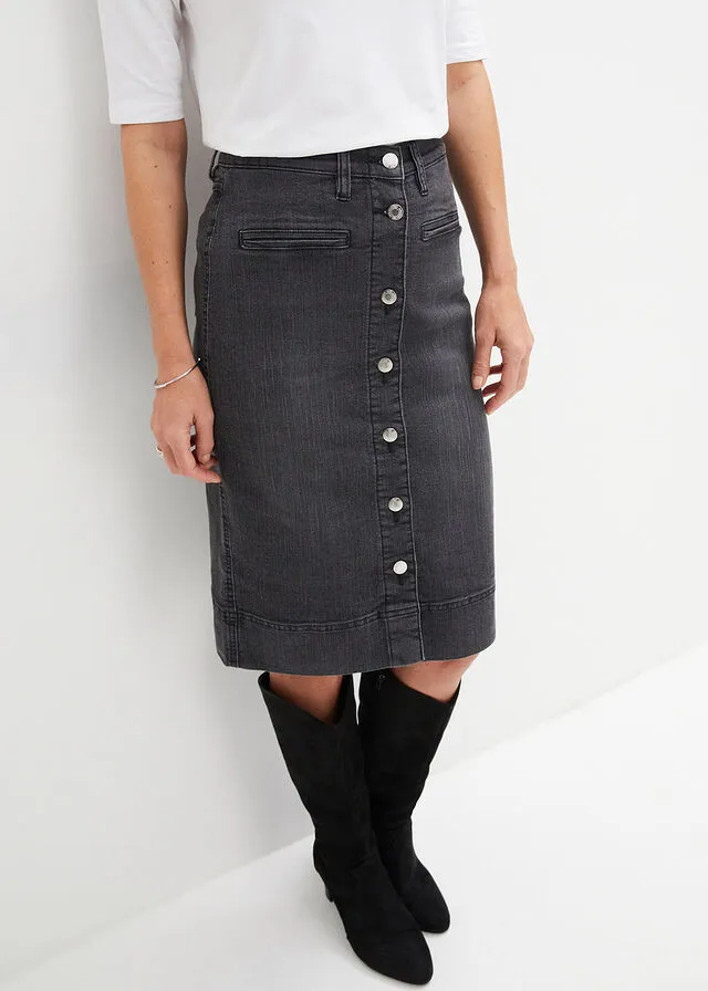 Falda vaquera Negro denim