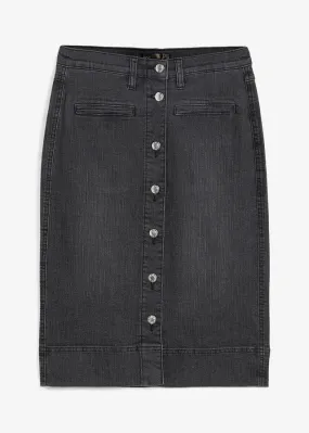 Falda vaquera Negro denim