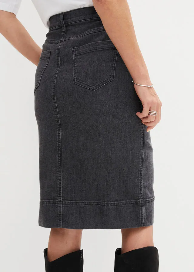 Falda vaquera Negro denim