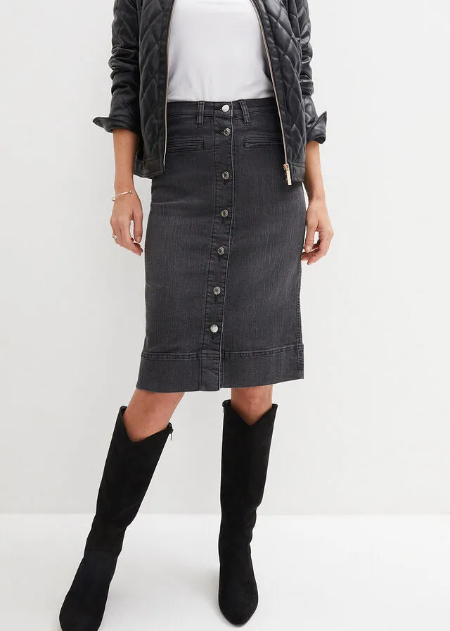 Falda vaquera Negro denim