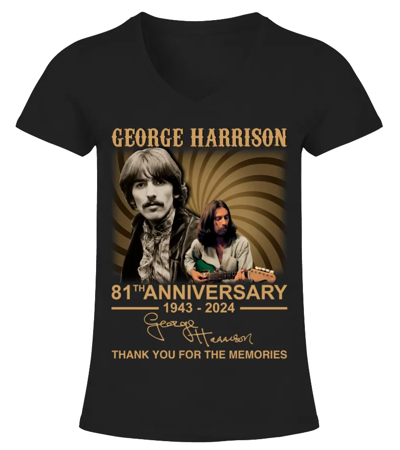 George Harrison 2024 BK Camiseta cuello pico Mujer