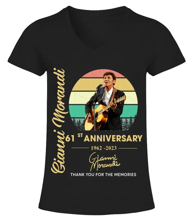 GIANNI MORANDI 61ST ANNIVERSARY Camiseta cuello pico Mujer