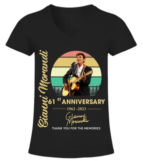 GIANNI MORANDI 61ST ANNIVERSARY Camiseta cuello pico Mujer