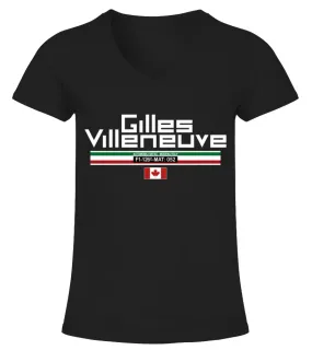 Gilles Villeneuve BK (12) Camiseta cuello pico Mujer