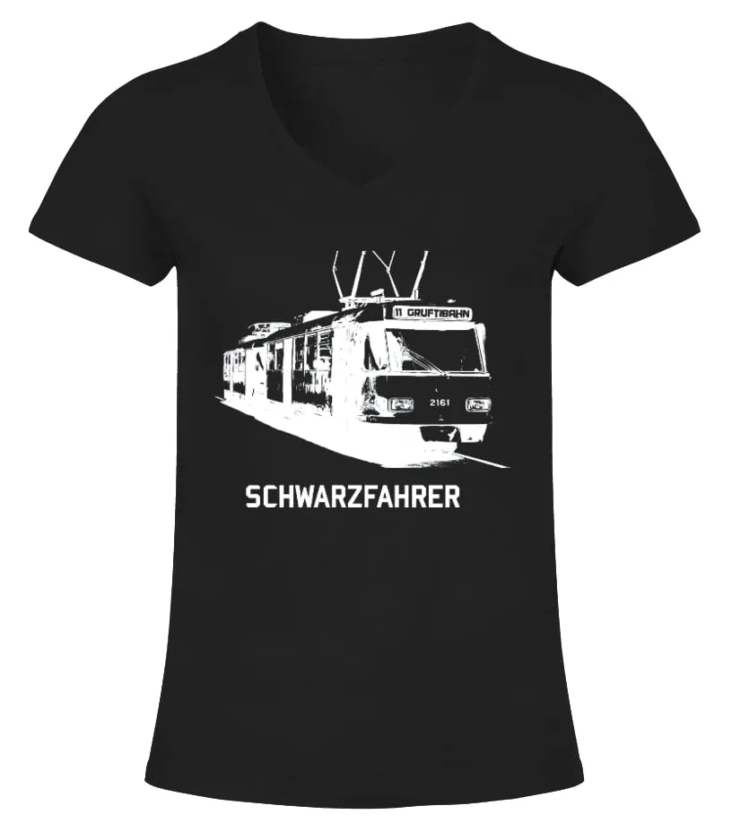 GruftiBahn 11 Schwarzfahrer Camiseta cuello pico Mujer