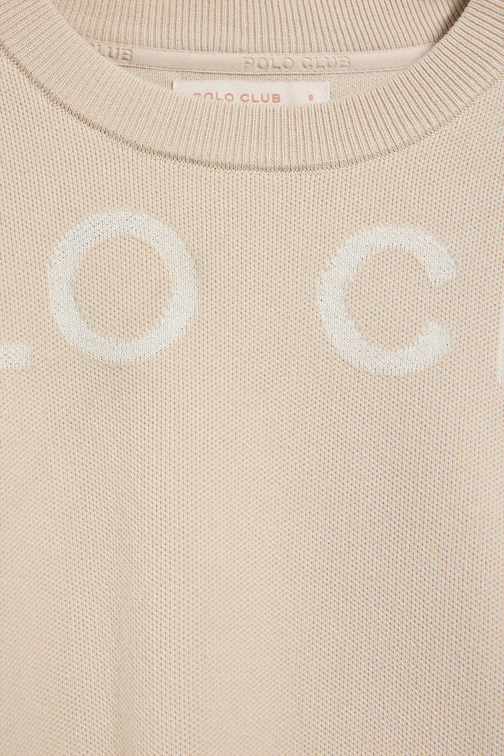 Jersey Gia de punto beige con logotipo Polo Club