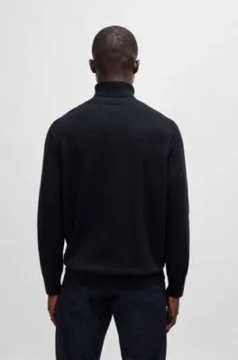 Jersey regular fit de cuello vuelto en algodón y cashmere