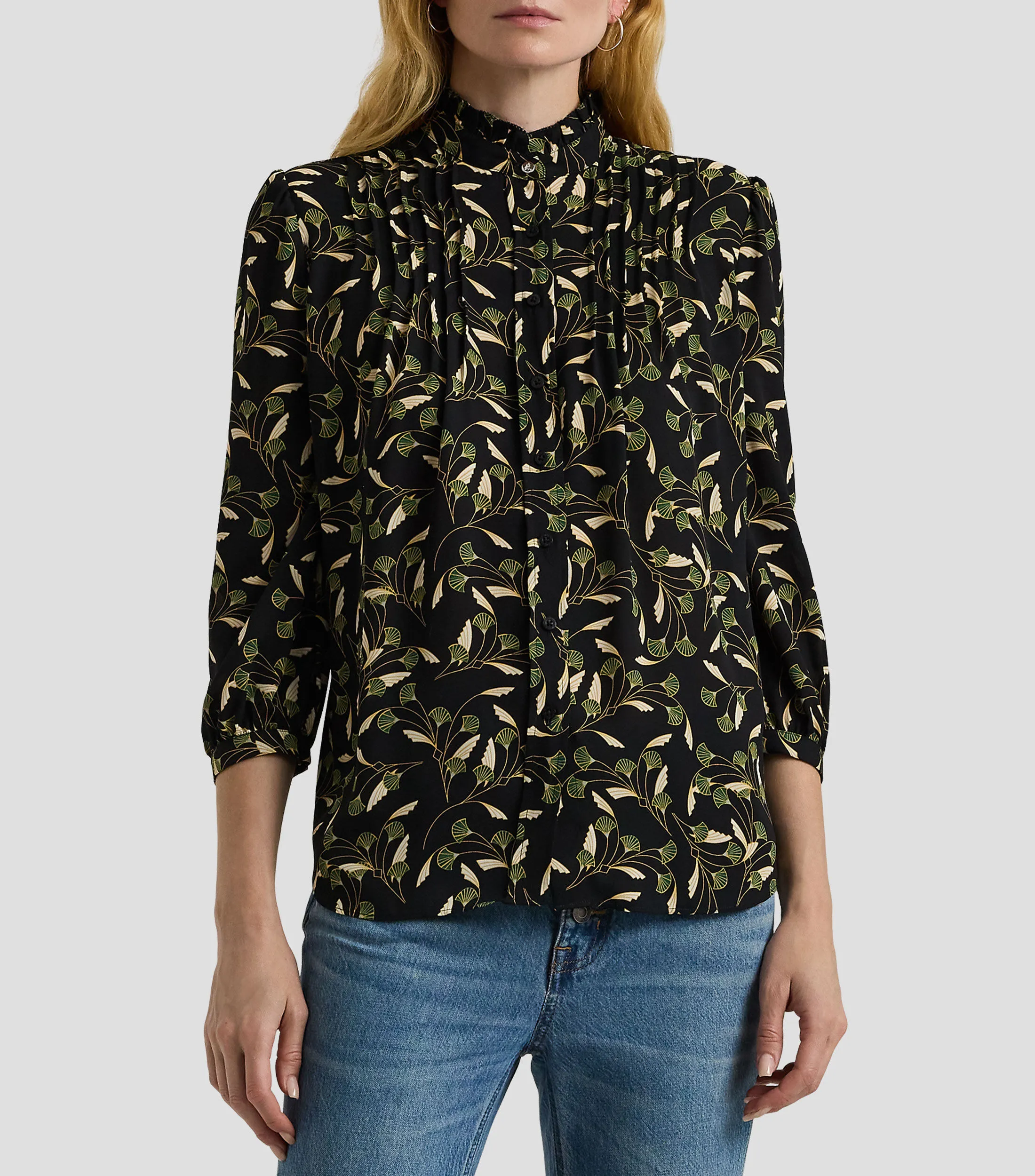 Lauren Ralph Lauren Camisa estampada manga 3,4 Mujer