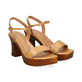 LODI Sandalias con plataforma de Mujer VEGAS CAMEL