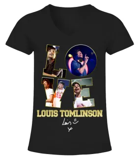 LOVE LOUIS TOMLINSON Camiseta cuello pico Mujer