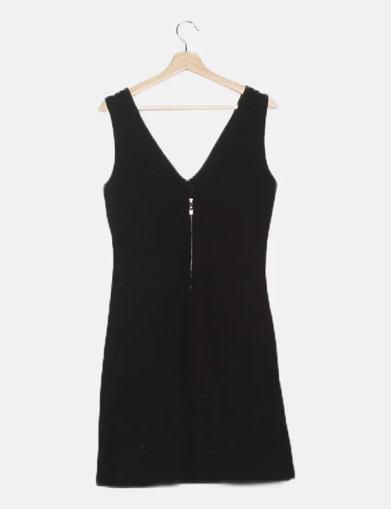 Massimo Dutti Vestido negro lana