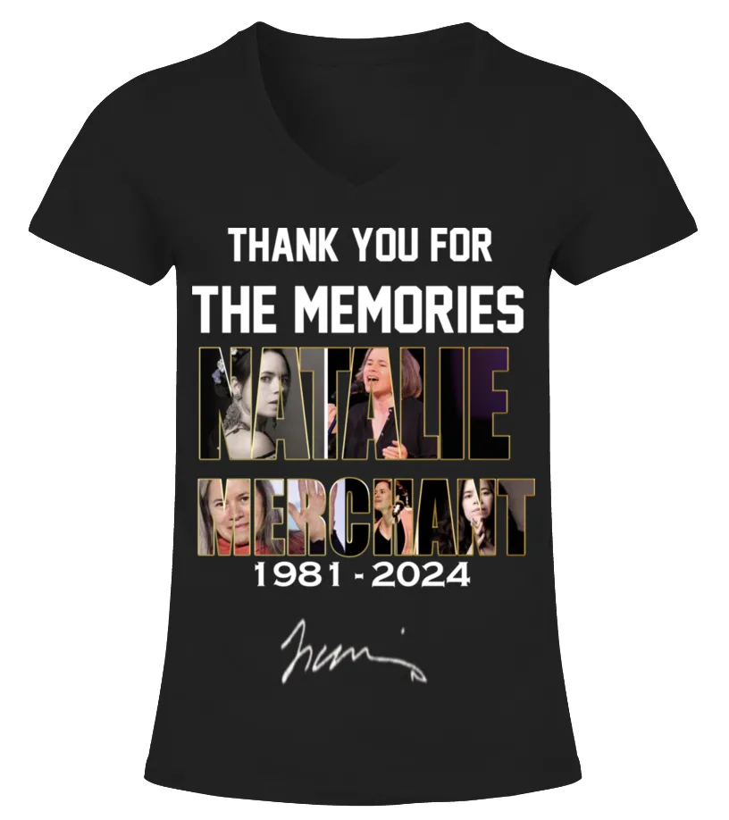 NATALIE MERCHANT 1981-2024 Camiseta cuello pico Mujer