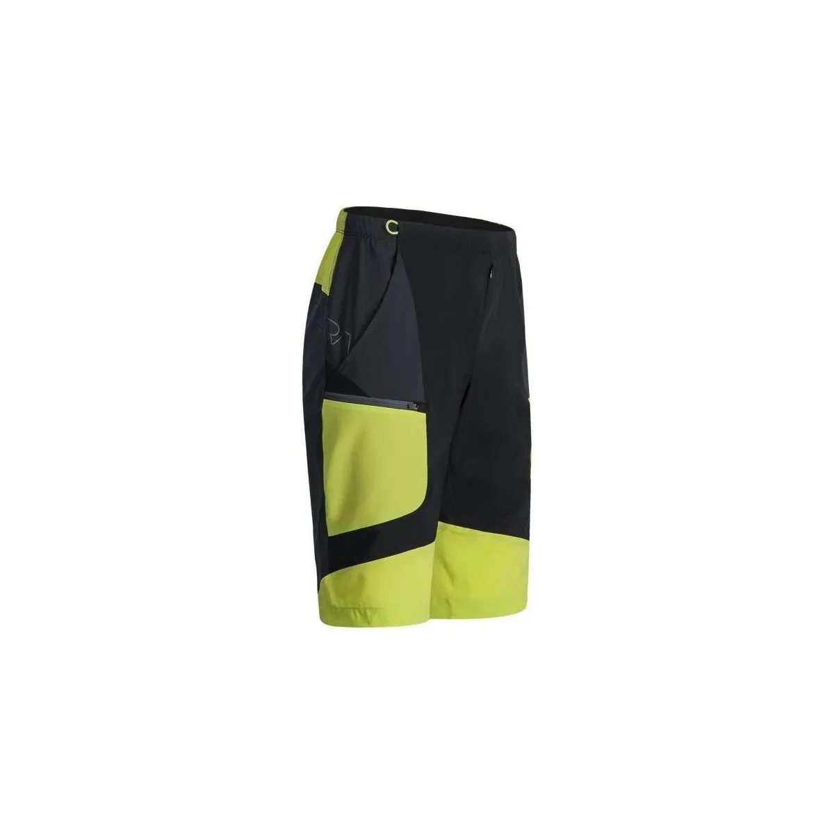 Pantalones cortos Block Light Hombre Nero/Verde Lime