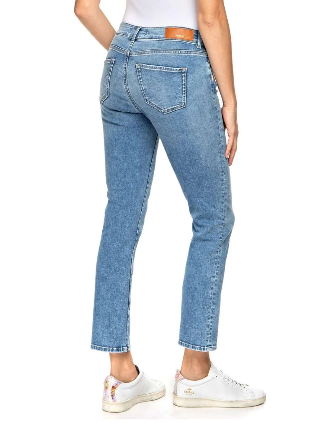 Pantalón vaquero Replay azul para mujer -b