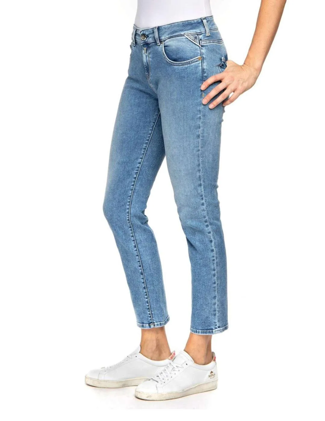 Pantalón vaquero Replay azul para mujer -b