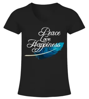 Peace Love Happiness - Limited Edition Camiseta cuello pico Mujer