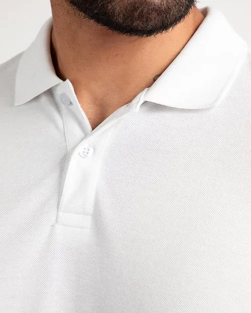 Polo Cuello Camisa Hombre Renato Blanco