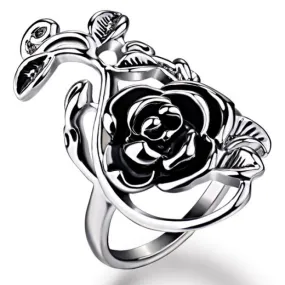 Retro Personality Rose Hollow Flower Ring