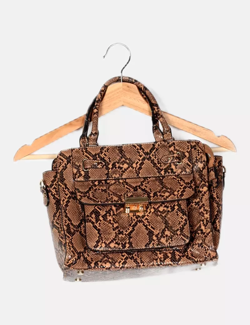 Robert Pietri Bolso tote animal print marrón