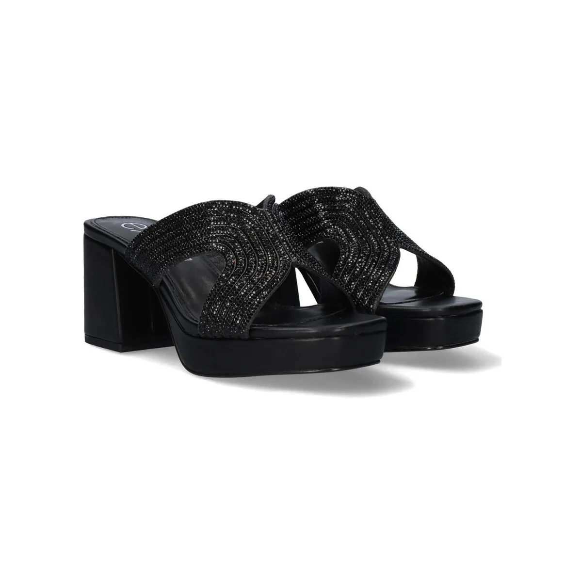 SANDALIA TACÓN LINA-182 STRASS BLACK