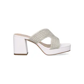 SANDALIA TACÓN LINA-182 STRASS WHITE