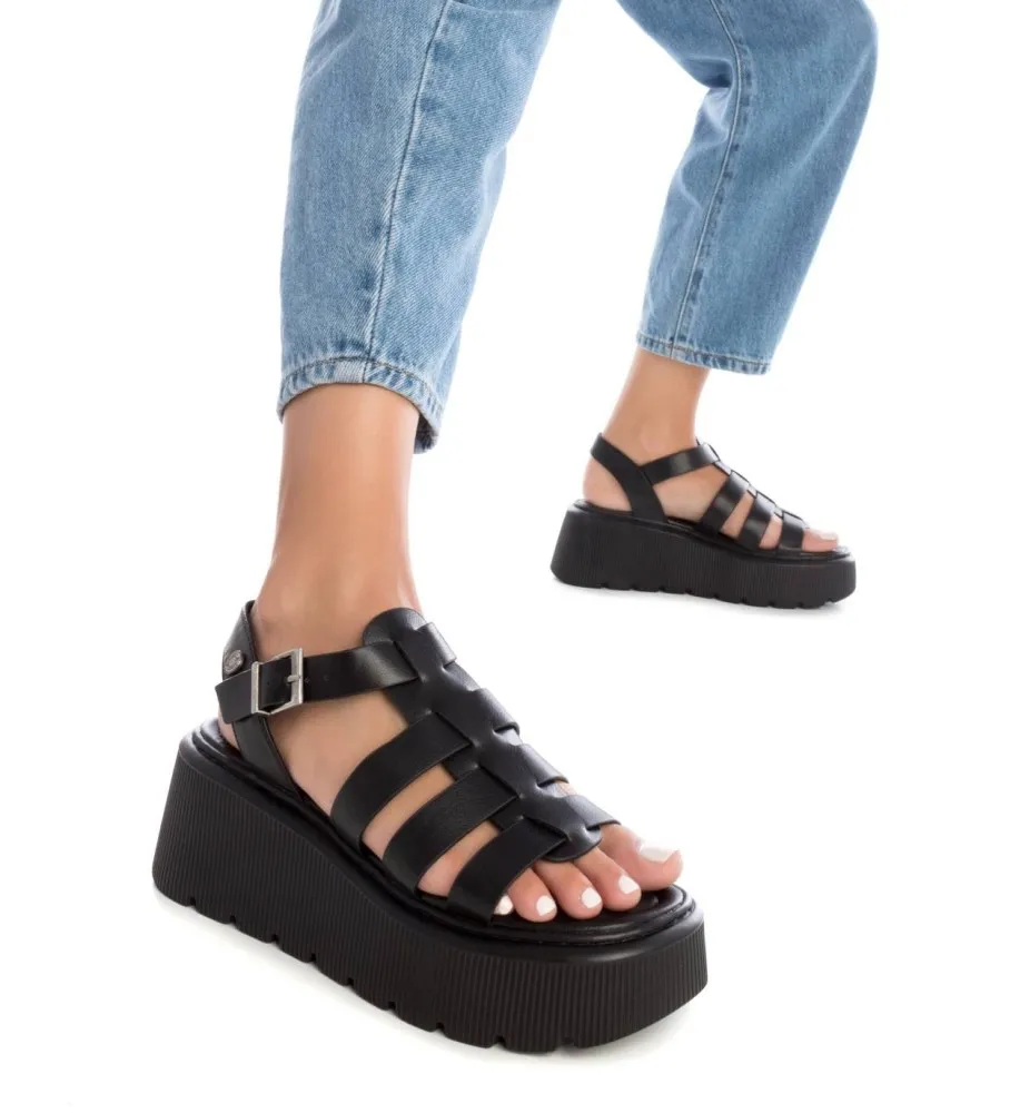 Sandalias 171862 negro -Altura plataforma 6cm-