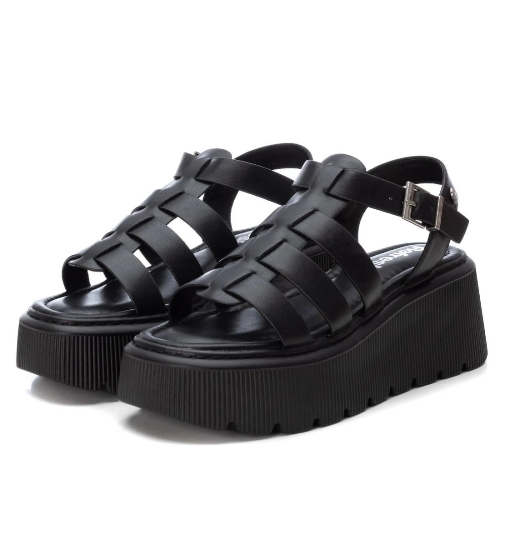 Sandalias 171862 negro -Altura plataforma 6cm-