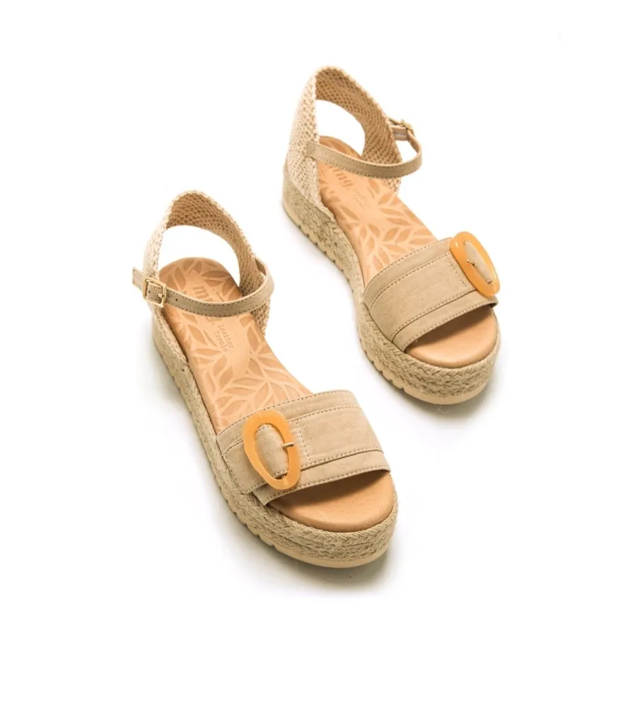 Sandalias Amelie beige -Altura plataforma 5cm-