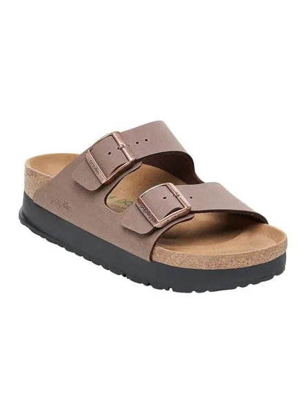 Sandalias Birkenstock Arizona PAP Flex platform mocha para mujer