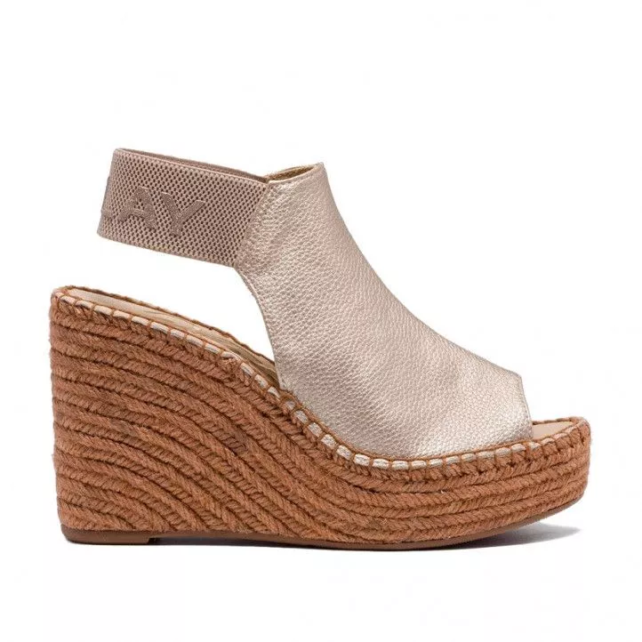 Sandalias cuña Replay color crema con plataforma