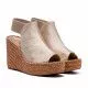 Sandalias cuña Replay color crema con plataforma