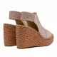 Sandalias cuña Replay color crema con plataforma