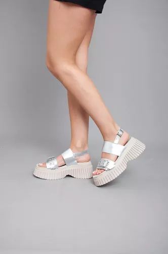 Sandalias De Mujer Plataforma Hebilla Liviana Comoda Art-860