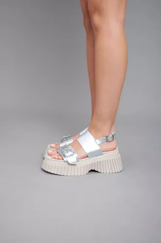 Sandalias De Mujer Plataforma Hebilla Liviana Comoda Art-860