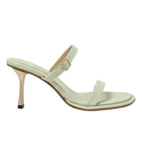 Sandalias de piel S3194 Nappa verde -altura tacón: 8cm-