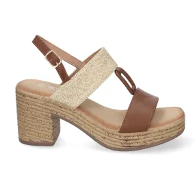 Sandalias de tacón y plataforma para mujer color blanco XFH790