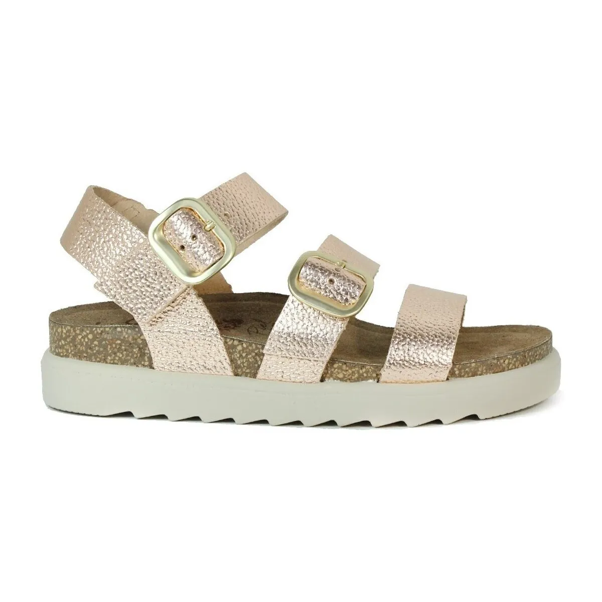 SANDALIAS PLATAFORMA BIO CON HEBILLAS ORO  TUNEZ 127