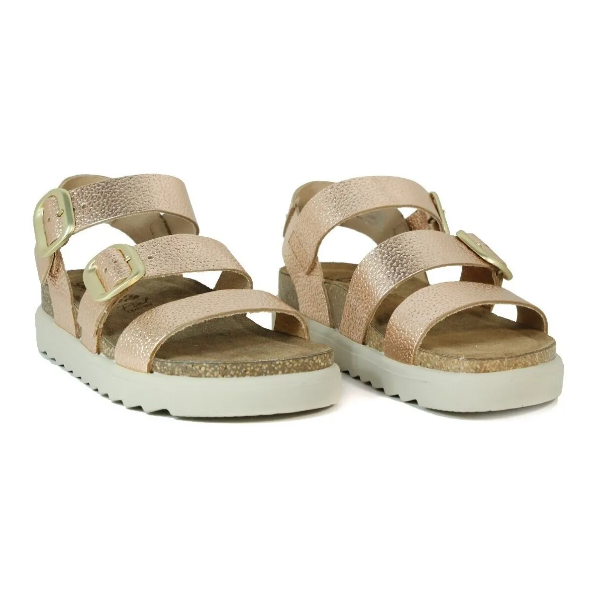 SANDALIAS PLATAFORMA BIO CON HEBILLAS ORO  TUNEZ 127