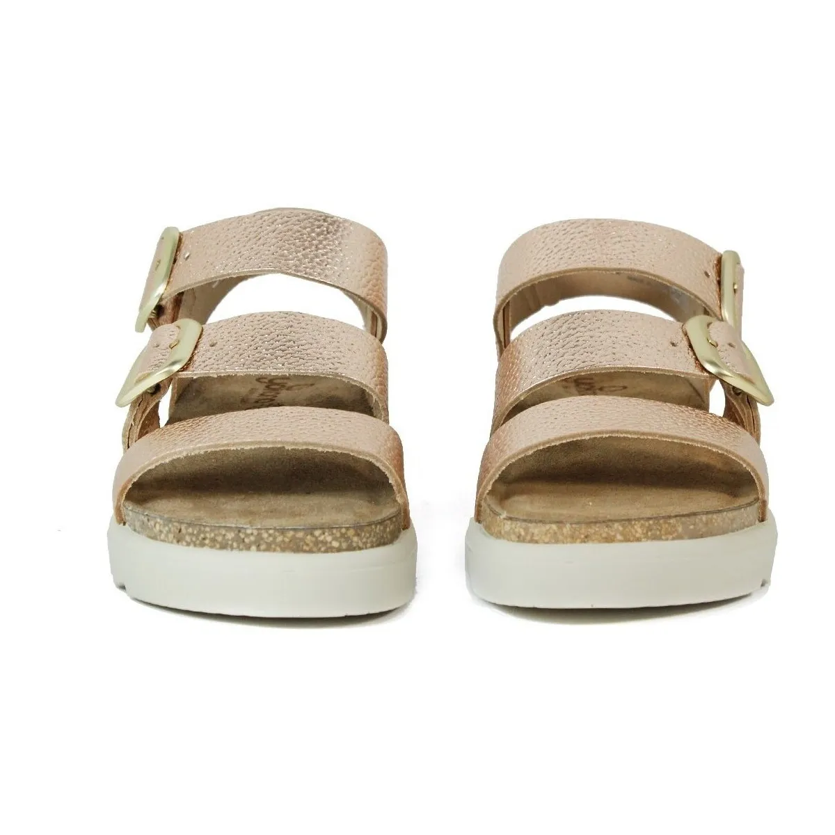 SANDALIAS PLATAFORMA BIO CON HEBILLAS ORO  TUNEZ 127