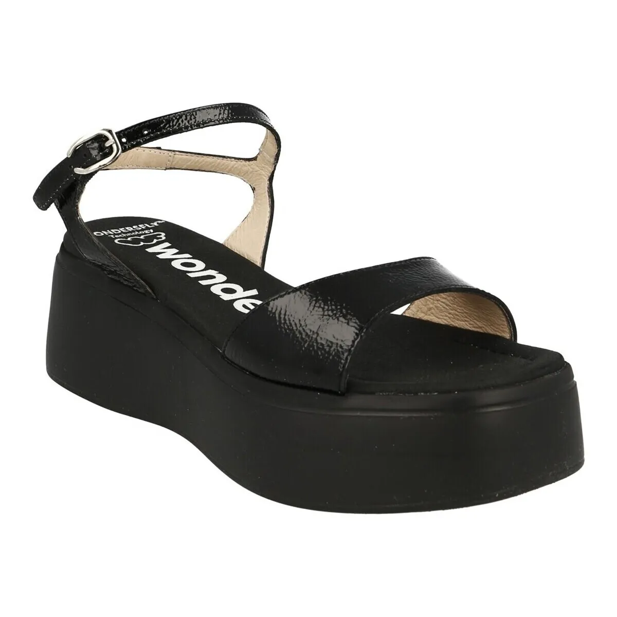 SANDALIAS PLATAFORMA NEGRO  AURORA A-3701