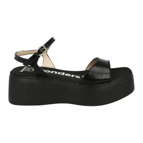 SANDALIAS PLATAFORMA NEGRO  AURORA A-3701