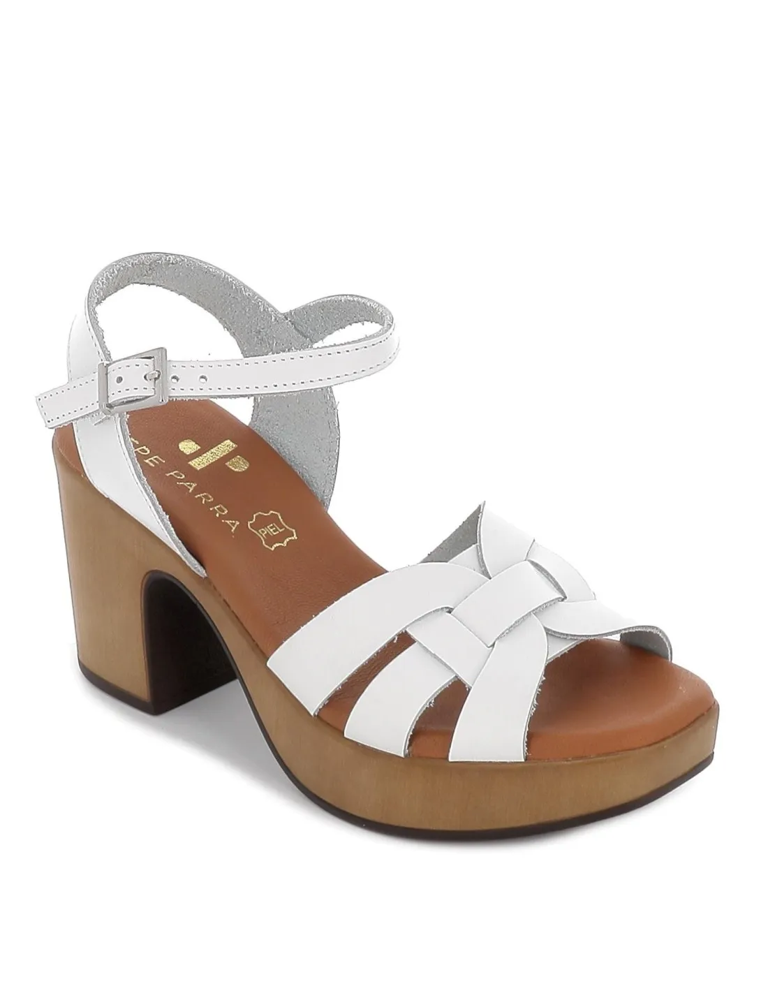 Sandalias plataforma piel mujer blancas OH! MY SANDALS