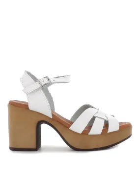 Sandalias plataforma piel mujer blancas OH! MY SANDALS