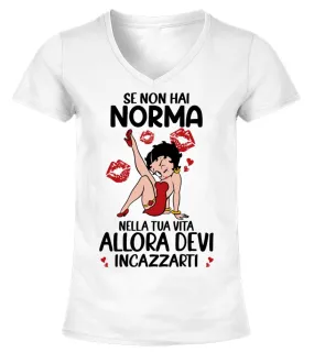 Se Non Hai Norma Camiseta cuello pico Mujer