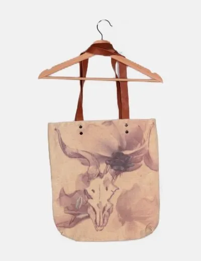 SUB&SIVE Bolso tote beige estampado