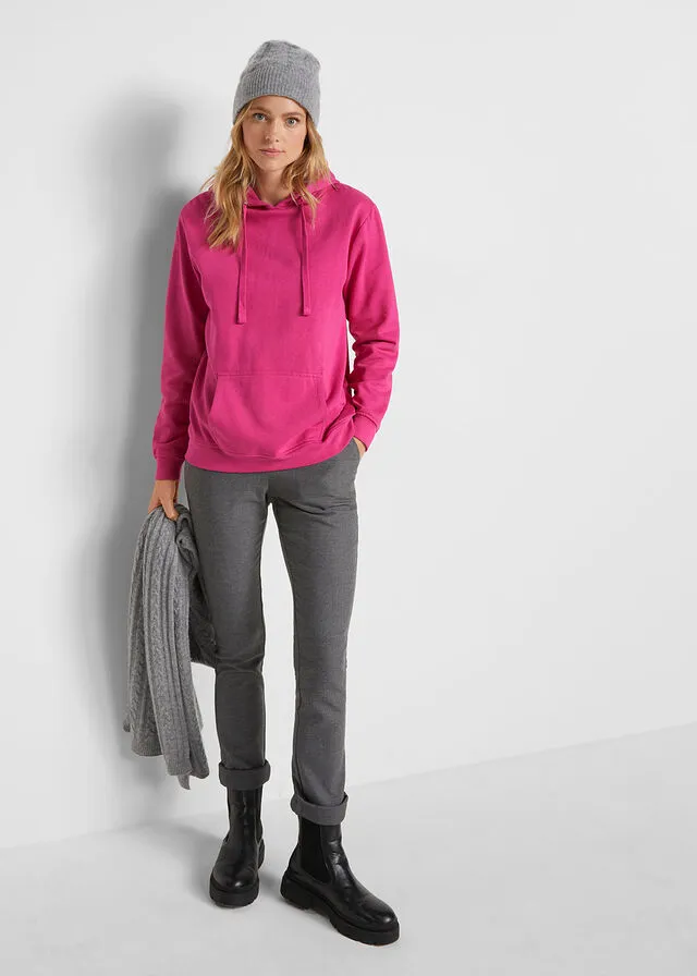 Sudadera básica con capucha Rosa magnolia