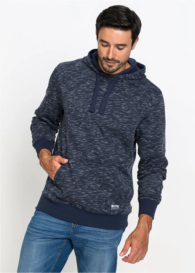 Sudadera con capucha Azul oscuro jaspeado