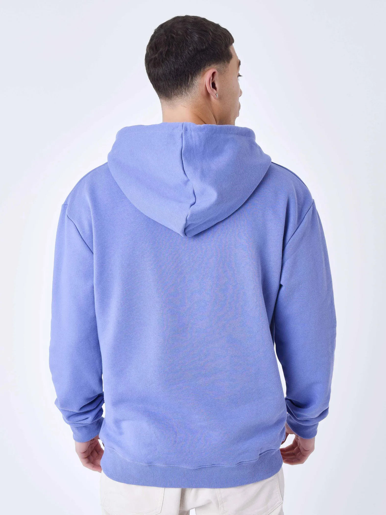 Sudadera con capucha bordada y cara sonriente