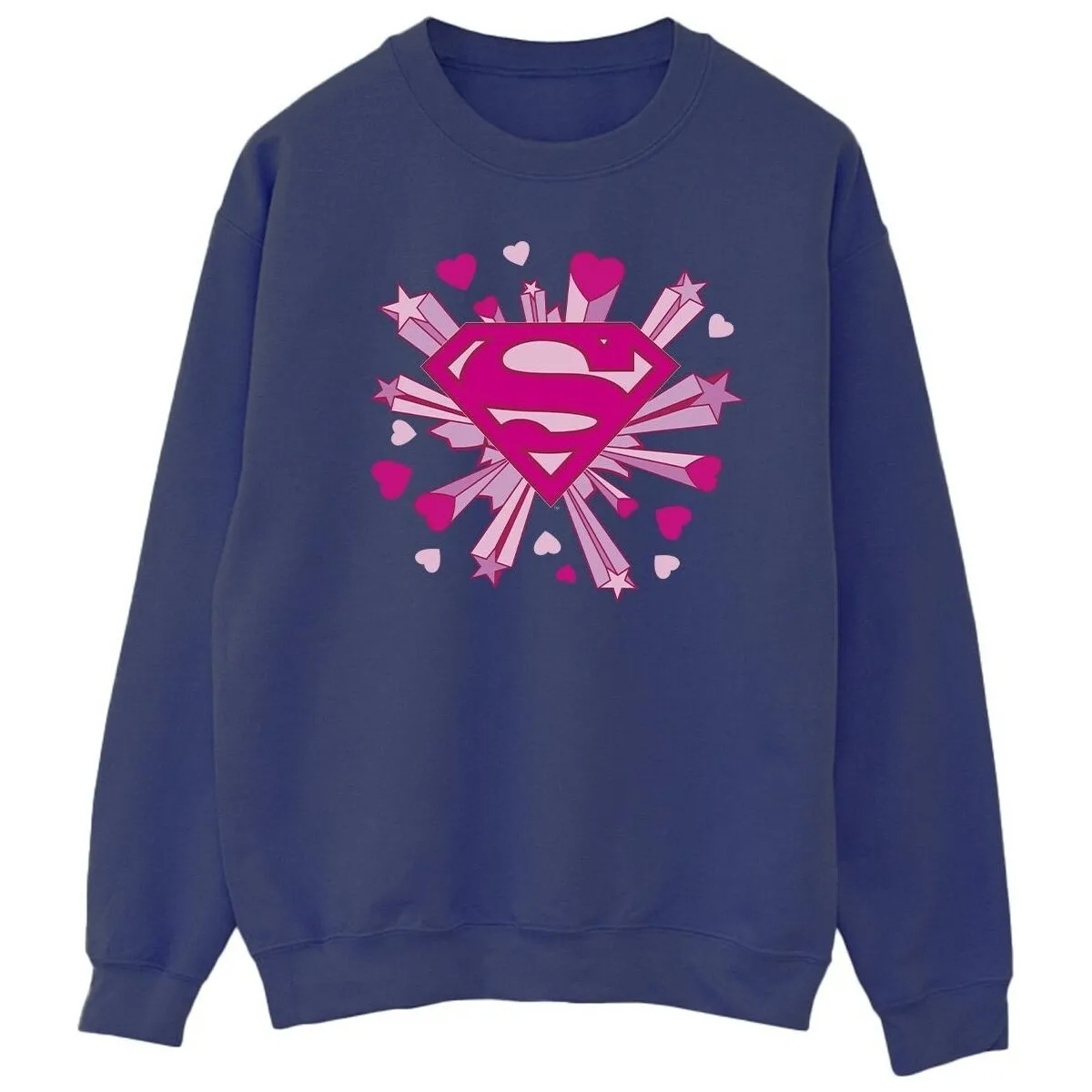 Superman Pink Hearts And Stars Logo